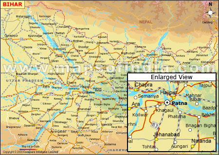 Elevation Map of Bihar