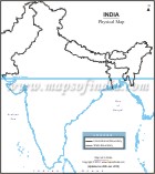 Outline Map of India in JPEG