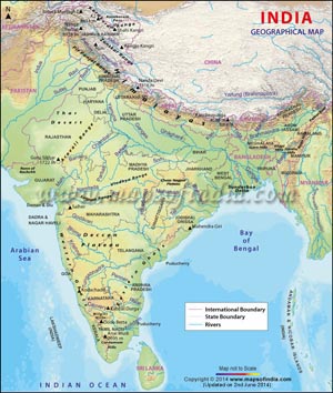 Geographic Map of India