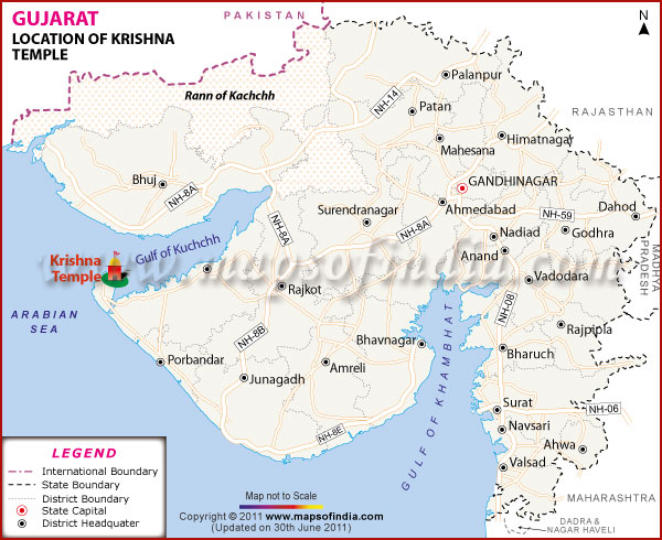 Krishna Temple Location Map
