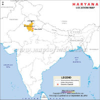 Haryana Location Map