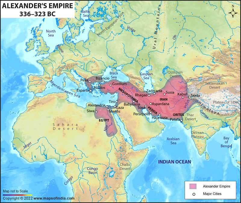 Map of Alexander Empire