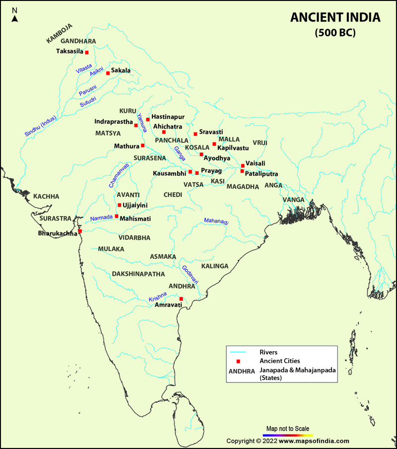 Ancient India Map Geography