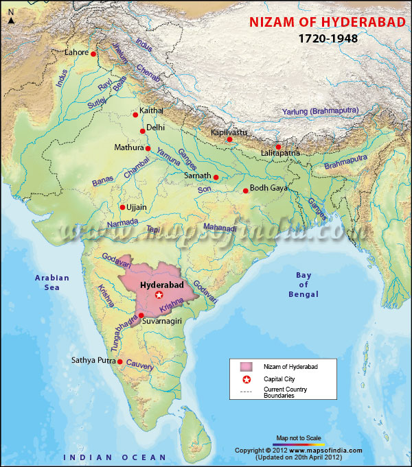 Map of Nizam of Hyderabad