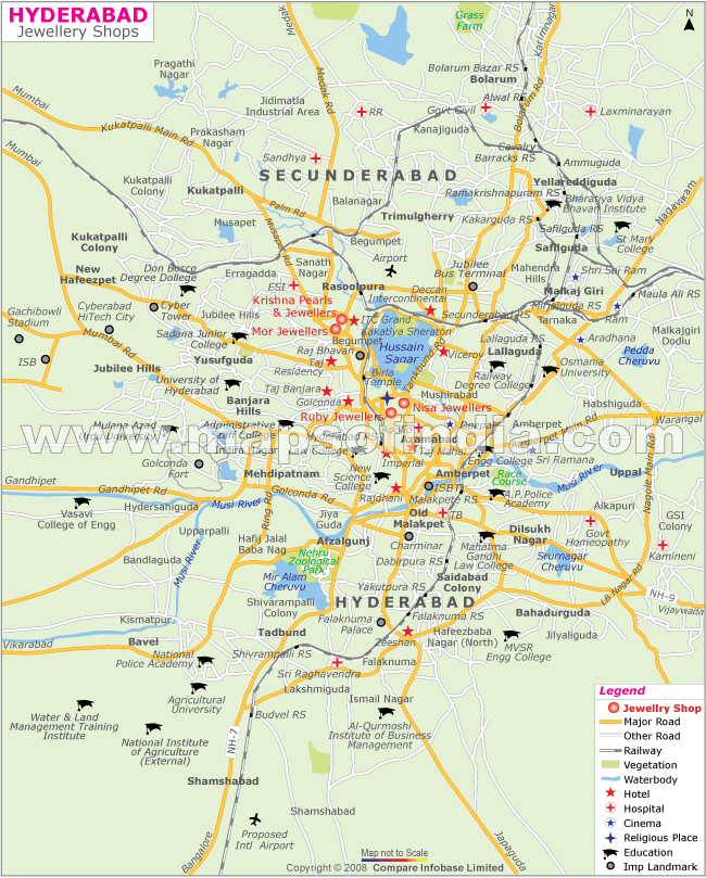 Map of Jewellery In Hyderabad Map of Jewellery In Hyderabad
