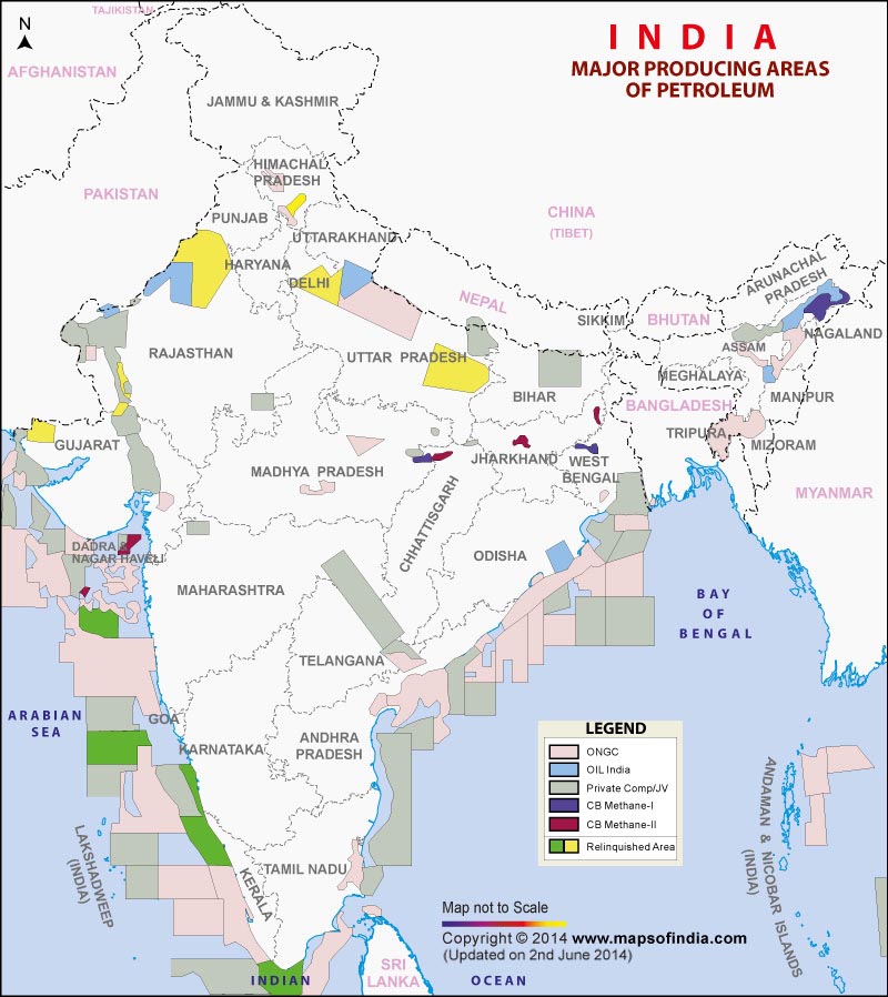 India Petroleum Industry Map