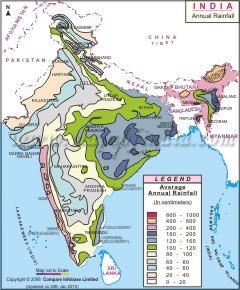 India Map - Annual Rainfall