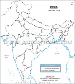 India Map - Blank/Outline