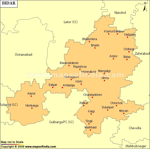 Bidar District Map