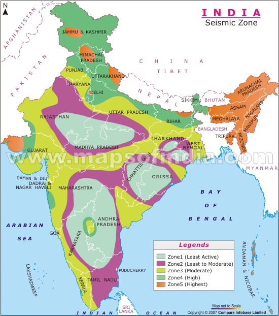 Map India Mountains