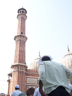 The minaret of Jama Masjid