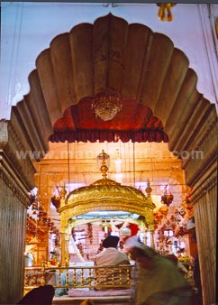 The inside view of Gurudwara Shish Ganj