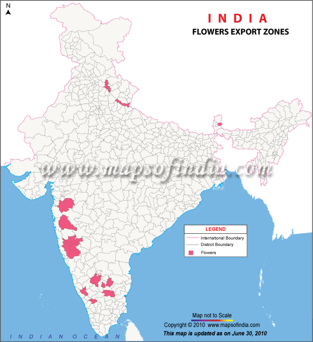 Flower Export Zones in India