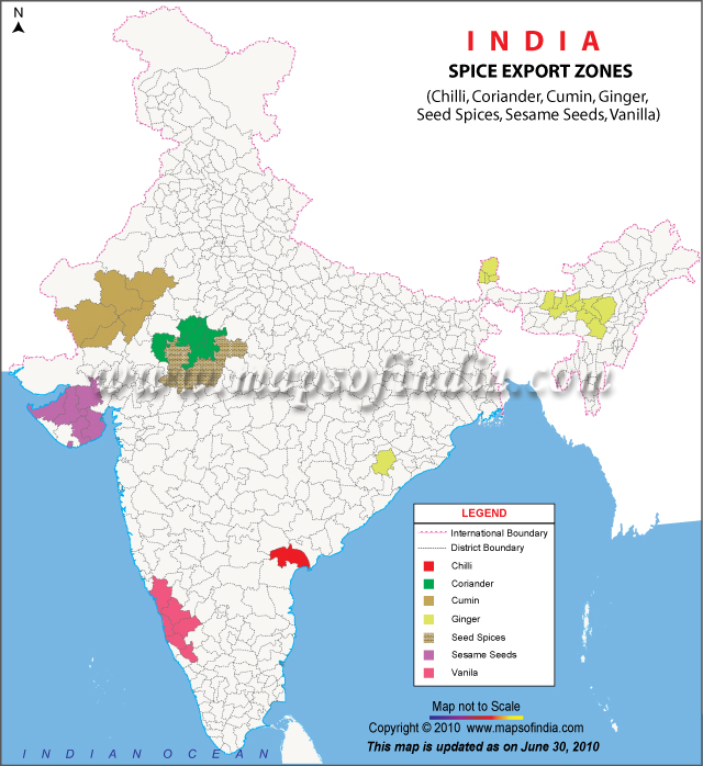 Spice Export Zones in India
