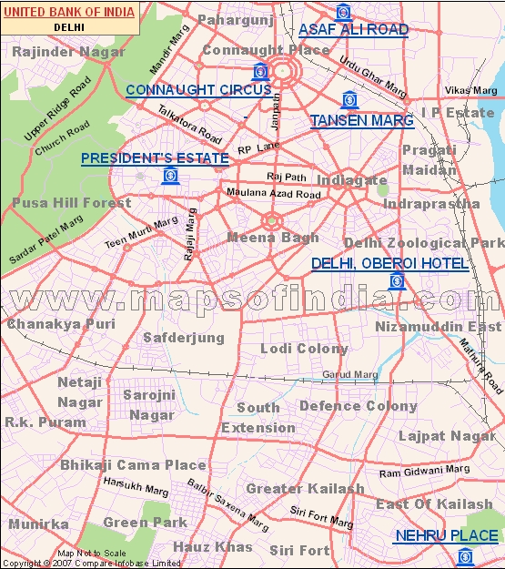 Location Map of United Bank of India