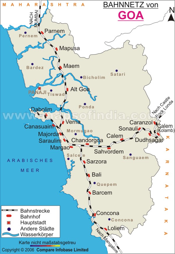 Bahnnetz von Goa