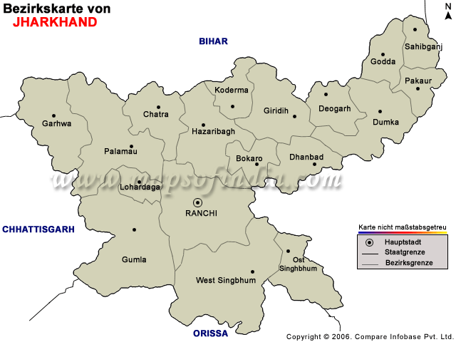 Jharkhand Landkarte