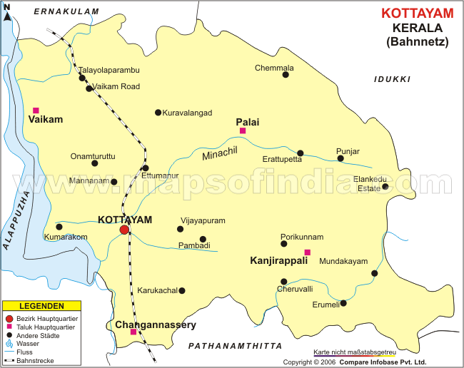 Bahnnetz von Kottayam