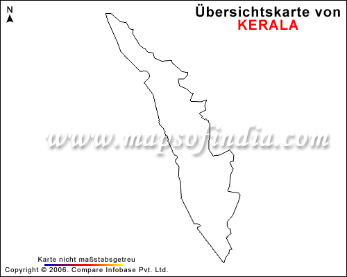 Übersichtskarte von Kerala