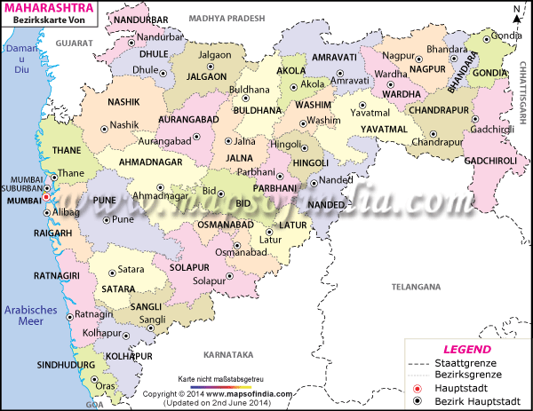 Maharashtra Landkarte