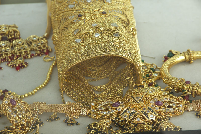Gold jewellery at Johari Bazaar