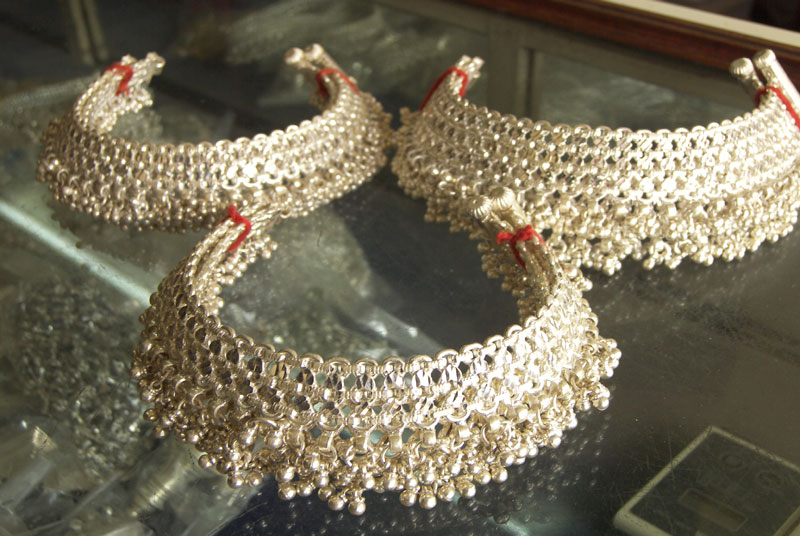 Silver jewellery at Johari Bazaar