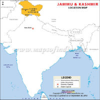 Jammu and Kashmir Location Map