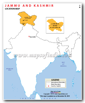 Jammu & Kashmir Location Map