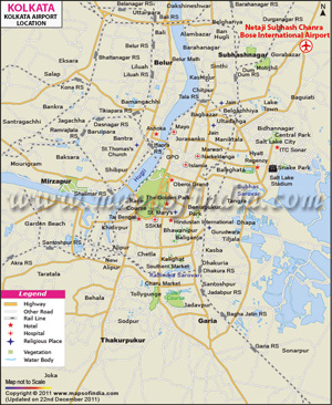 Kolkata Airport Map