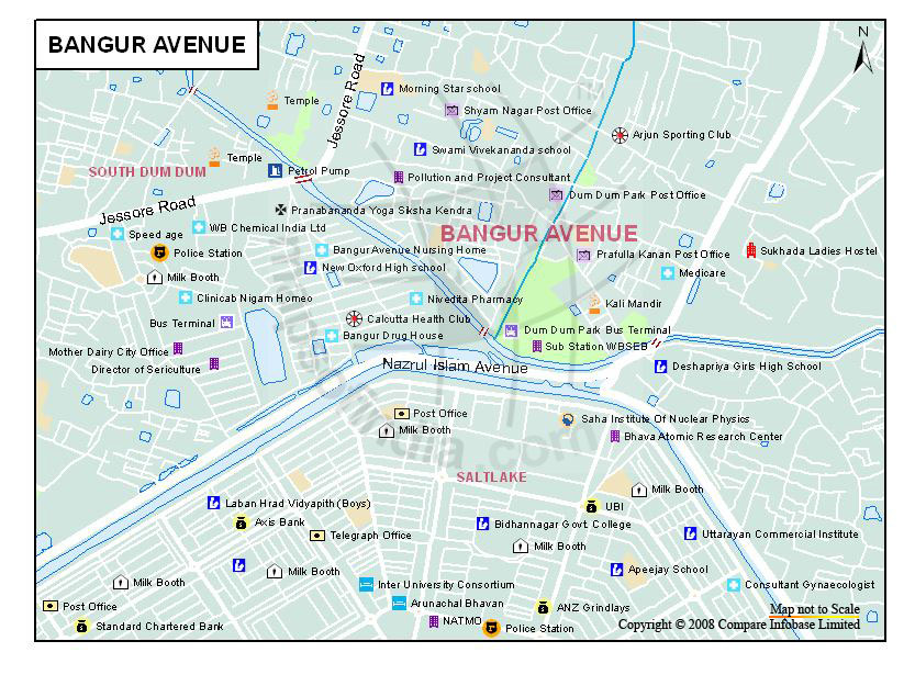 Bangur Avenue Map