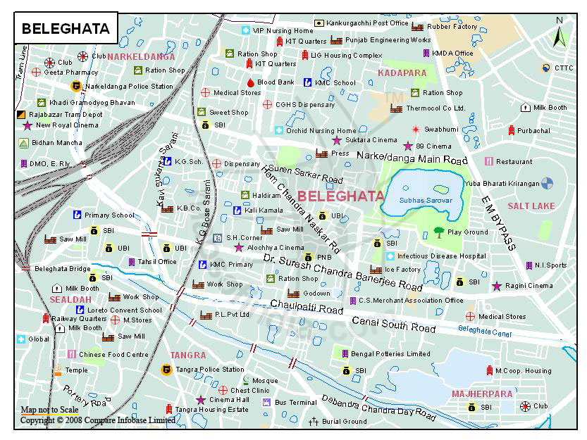 Beleghata Map