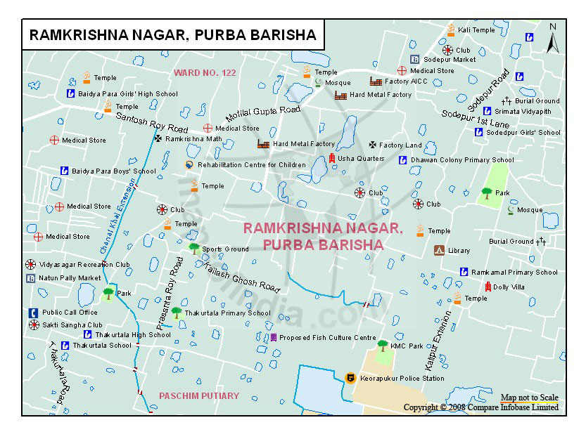 Ramkrishna Nagar, Purba Barisha Map