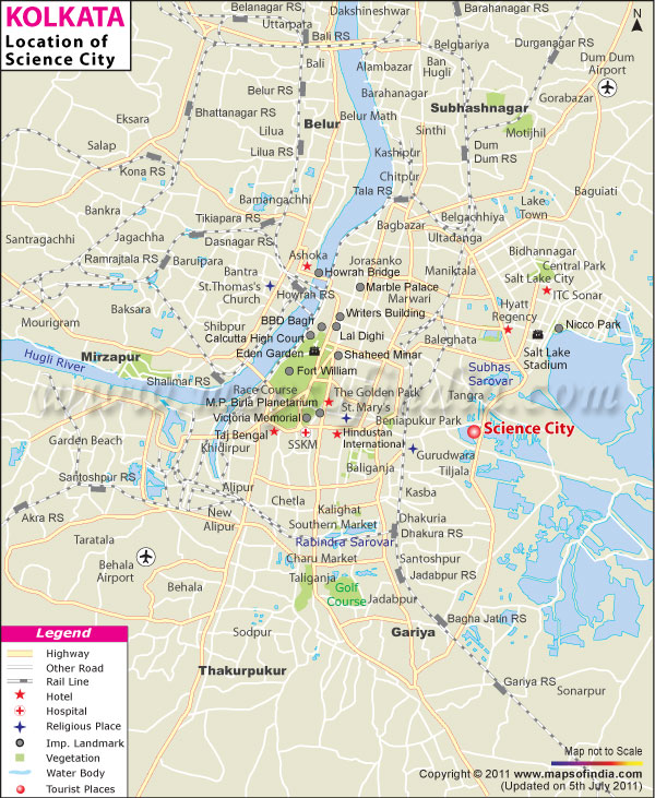 Science City Location Map