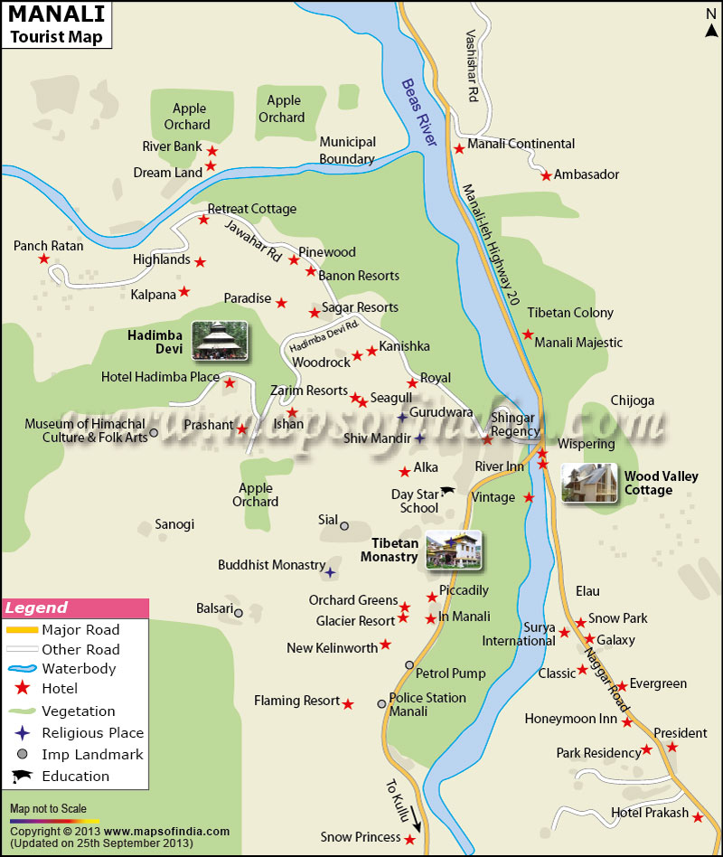 Tourist Map of Manali