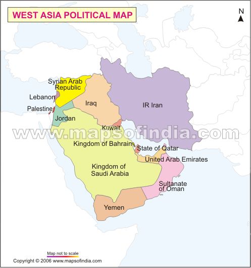 West Asia Political Map