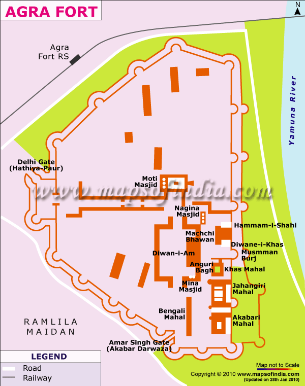 Agra Fort Map