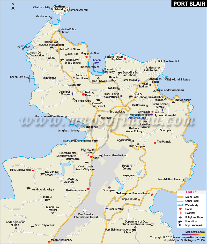 Port Blair City Map