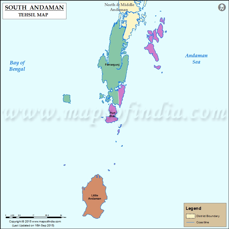 South Andaman Tehsil Map