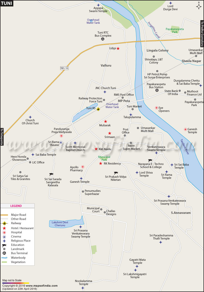 Tuni City Map
