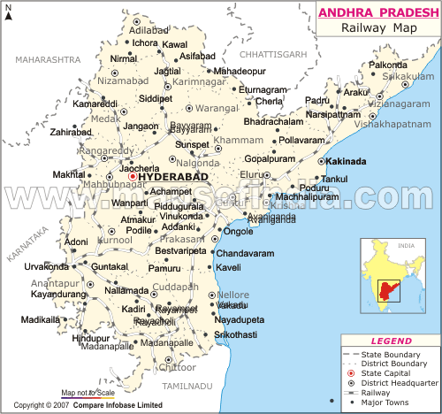 Railway Network Map Of Andhra Pradesh
