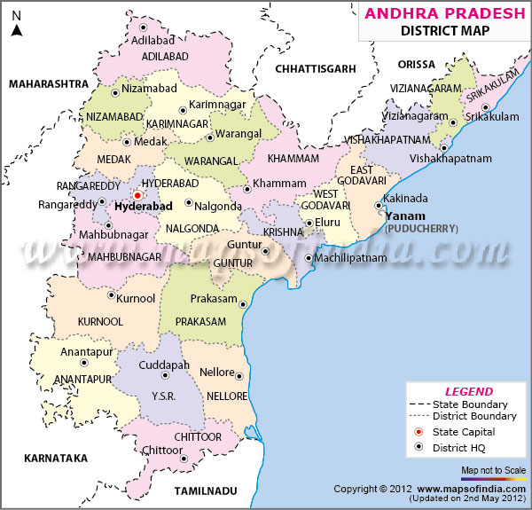 Andhra Pradesh District Map