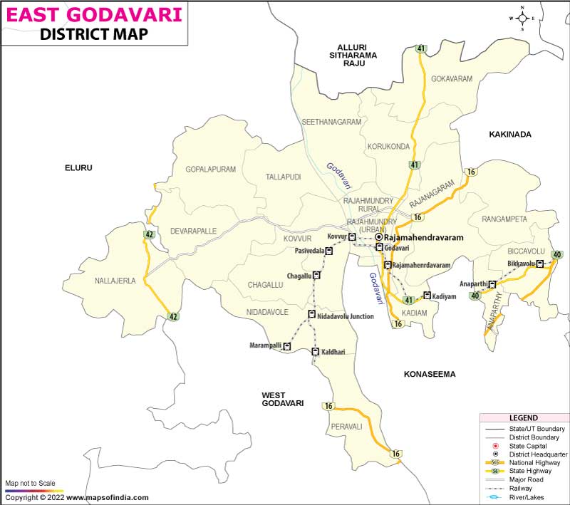 District Map of East Godavari