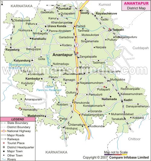 Anantapur Railway Map