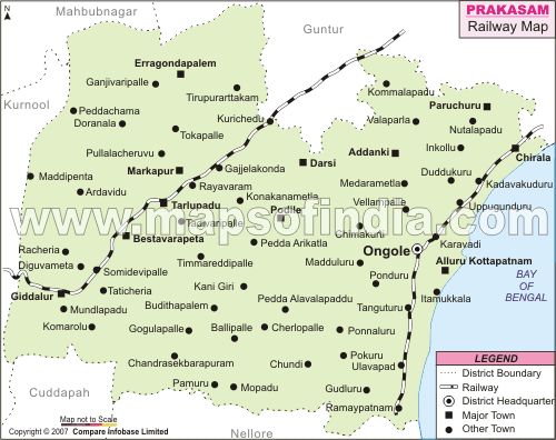 Prakasam Railway Map