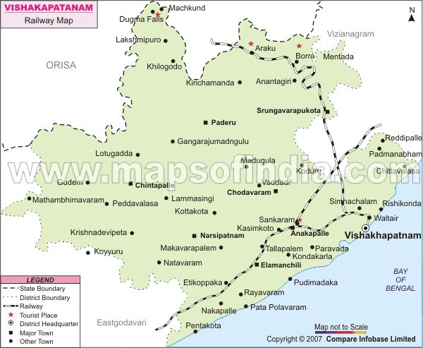Railway Map of Vishkhapatnam