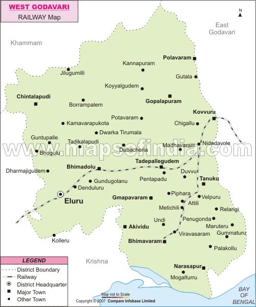 West Godavari Railway Map