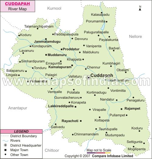 Cuddapah River Map