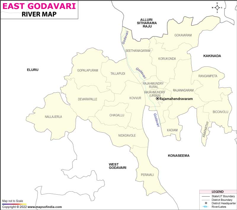 River Map of East Godavari