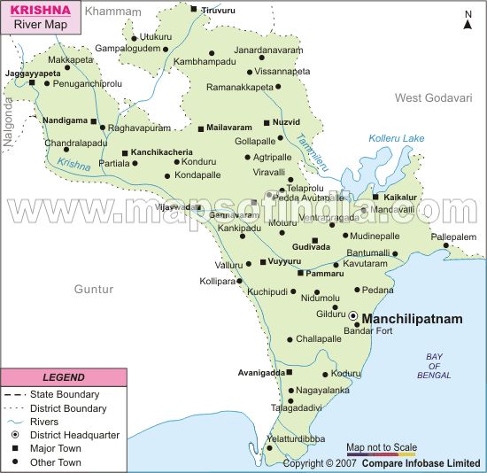 Krishna River Map, River Map of Krishna Krishna River Map, River Map of Krishna