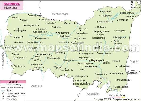 Kurnool River Map
